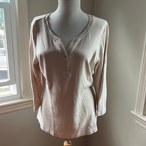 Karen Scott 3/4 sleeve length shirt